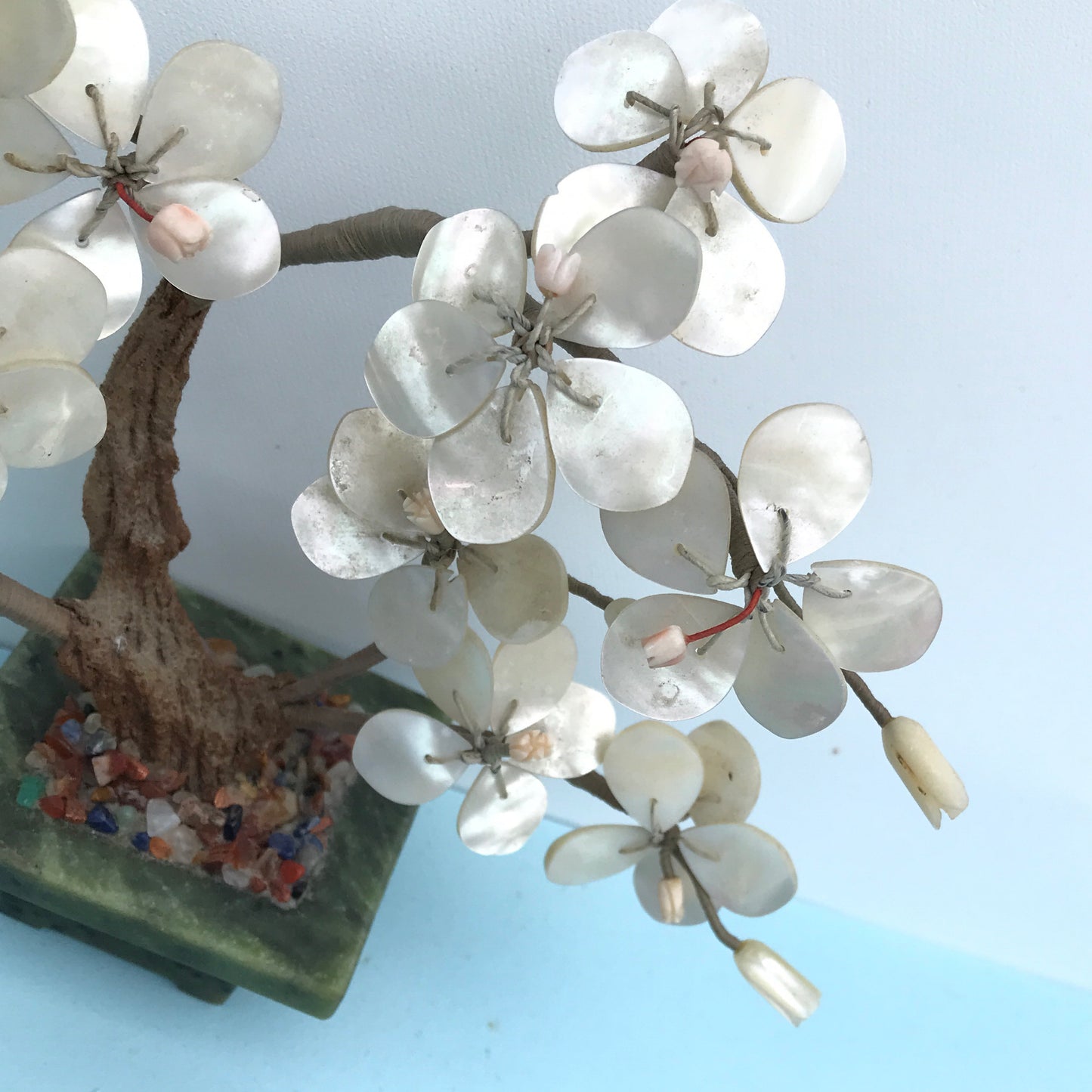 Stone and Mother of Pearl Miniature Cherry Blossom Tree