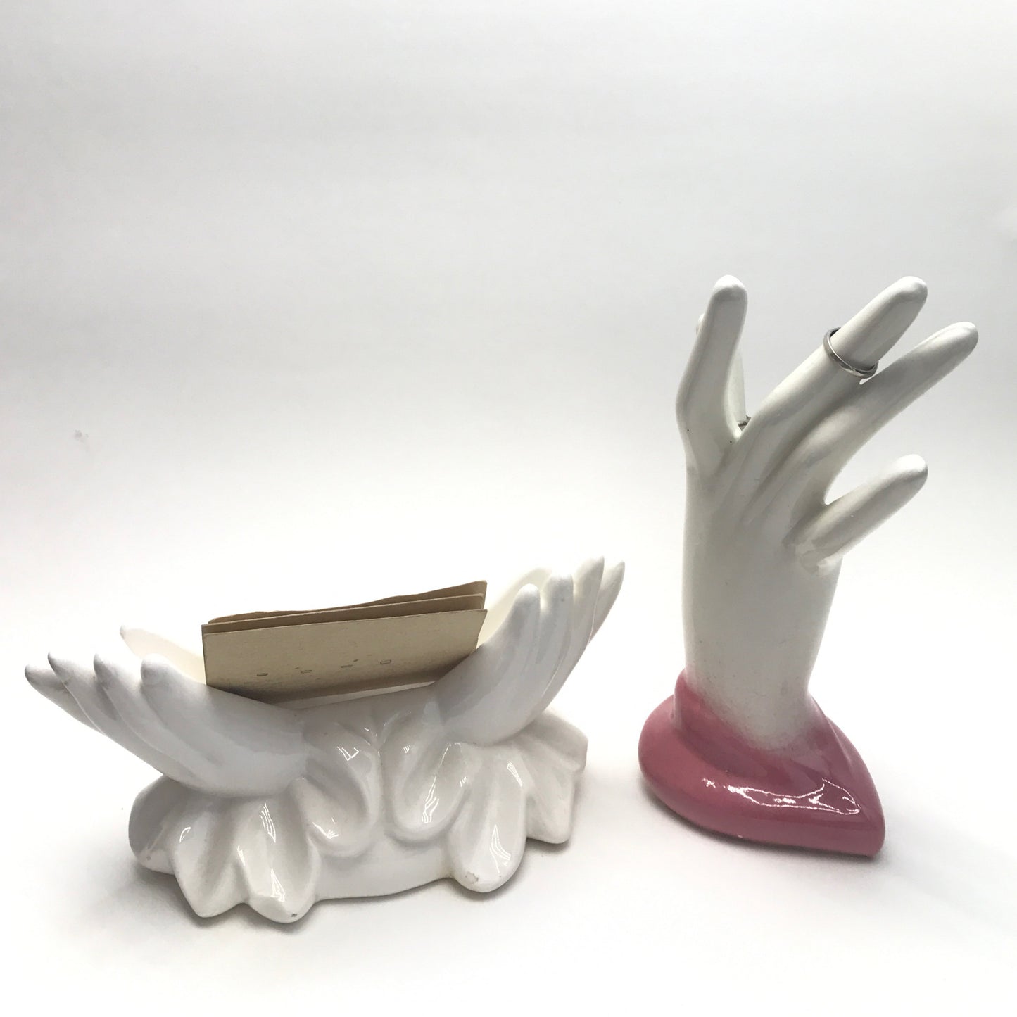 Vintage Ceramic Hand Displays, 2 Pieces, Jewellery Displays, Photography Props