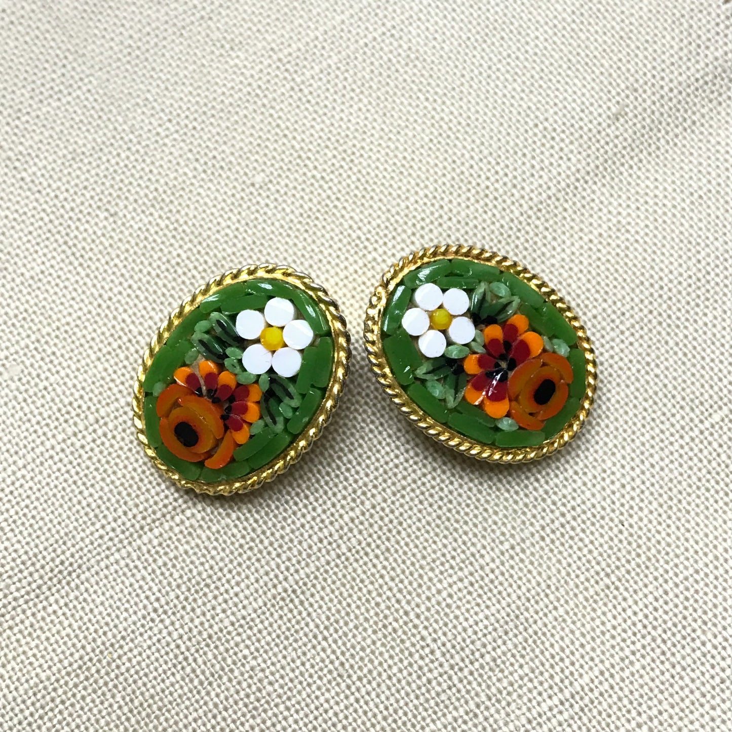 Mosaic Clip-on Earrings