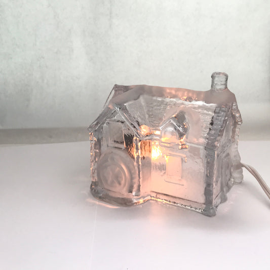 Frosted Glass Nightlight of Mill, Vintage Table Lamp, Original Box