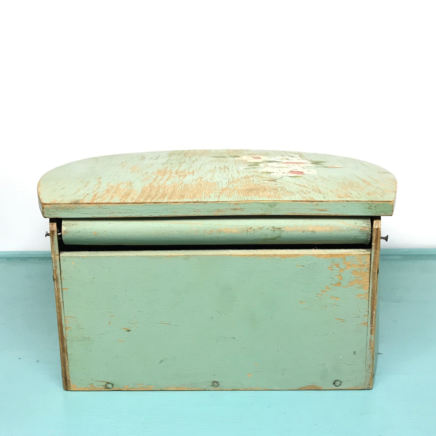 Large Shabby Chic Wooden Storage Box, Distressed Handpainted