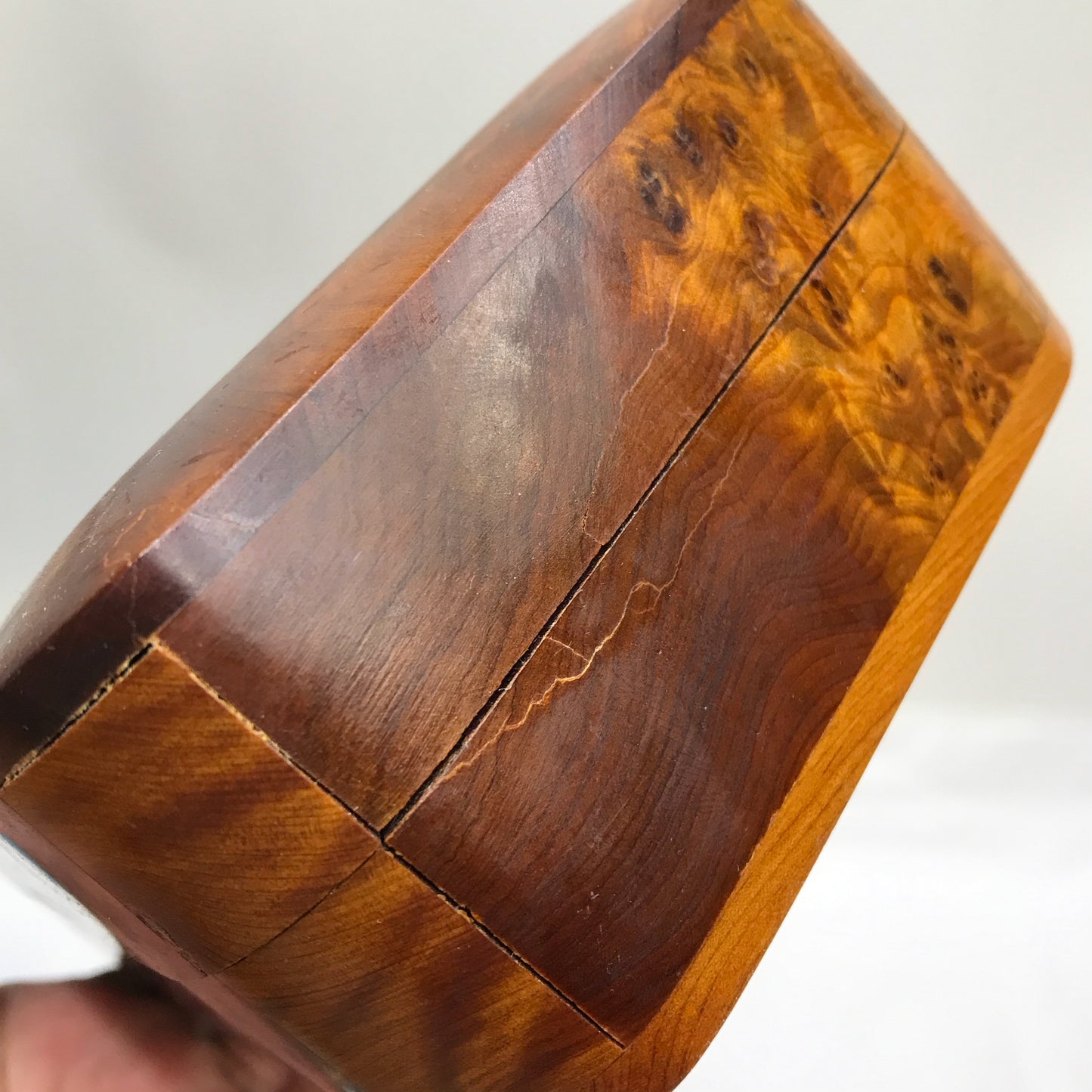 Burl Wood Box, Cypress Thuya Wood Jewellery Stash Box