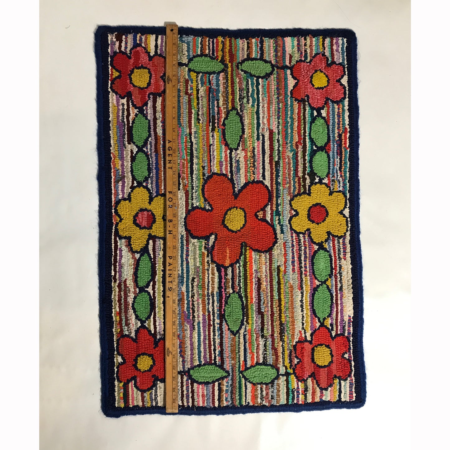 Flower Power Rag Rug, Floor Decor