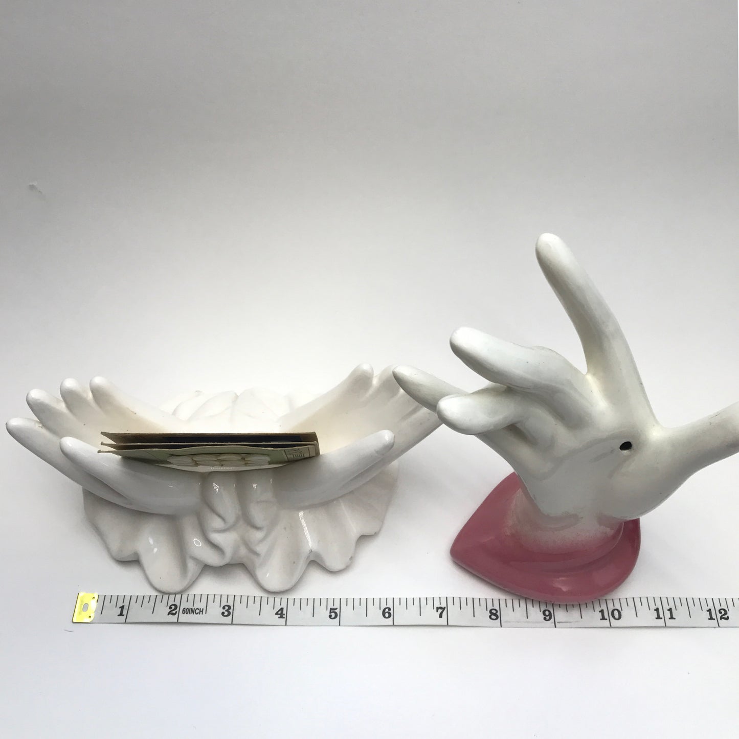 Vintage Ceramic Hand Displays, 2 Pieces, Jewellery Displays, Photography Props