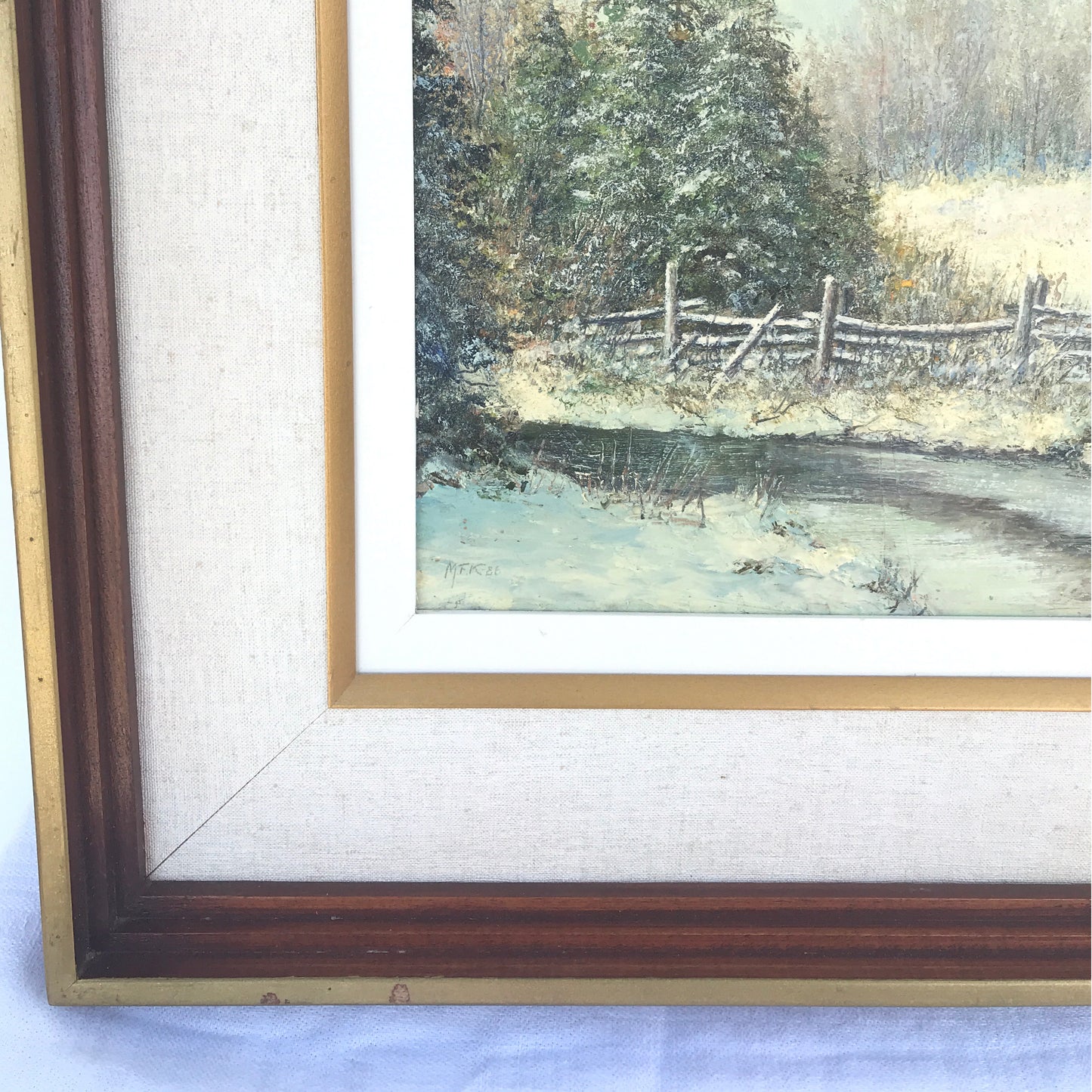 Original Signed Oil Painting, Matthew F. Kousal, “The Early Winter” (1986)