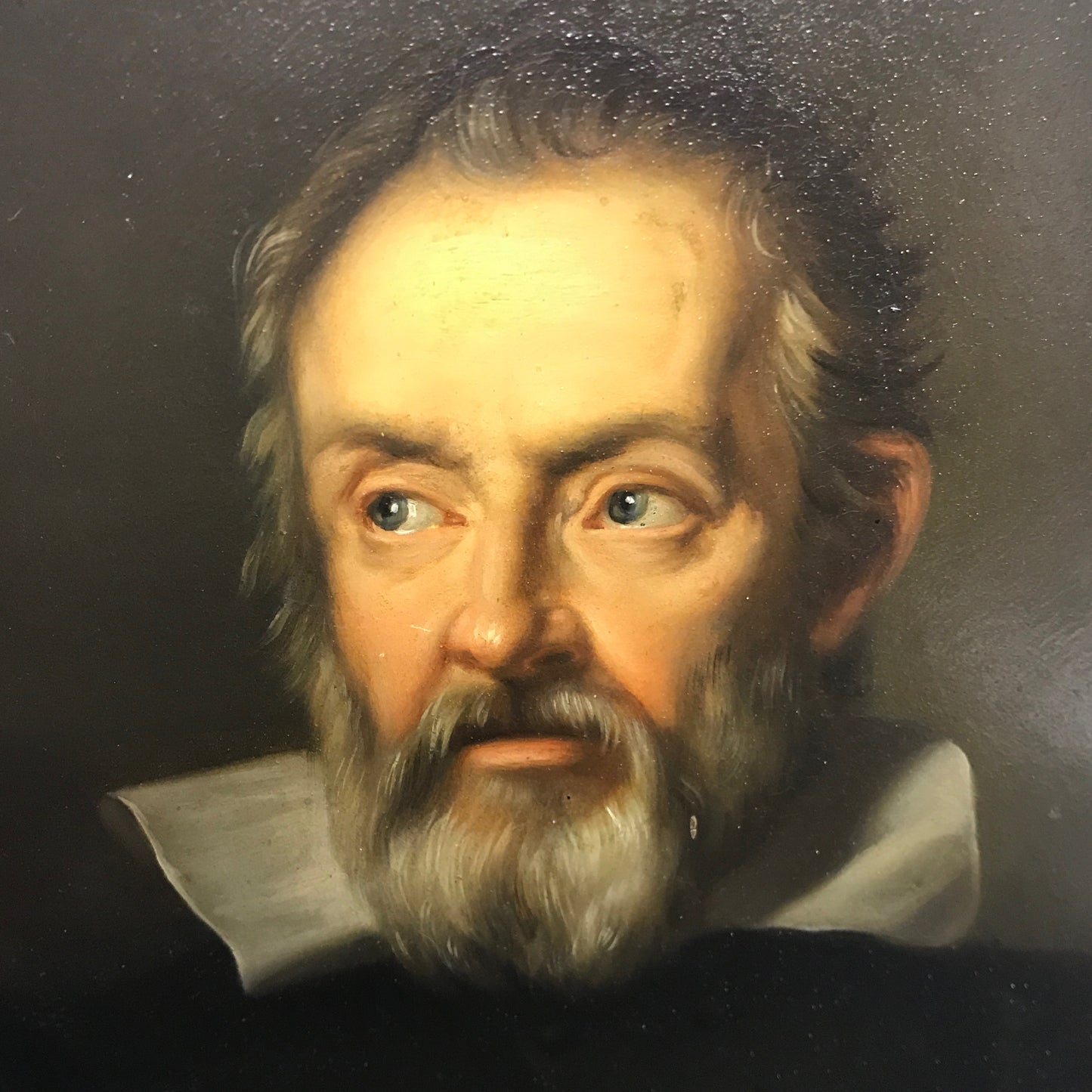 Unframed Painting of Galileo, Le Chevalier de Falardeau, Quebec Artist, Signed & Dated Oil Painting, Antique Painting