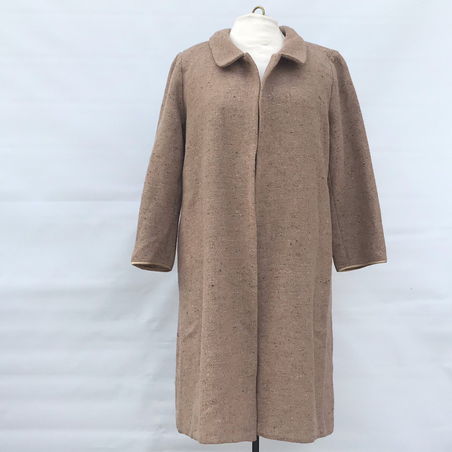 Wool Overlay Duster Coat, (Sylvia Heisel), 100% Wool, Classic Vintage