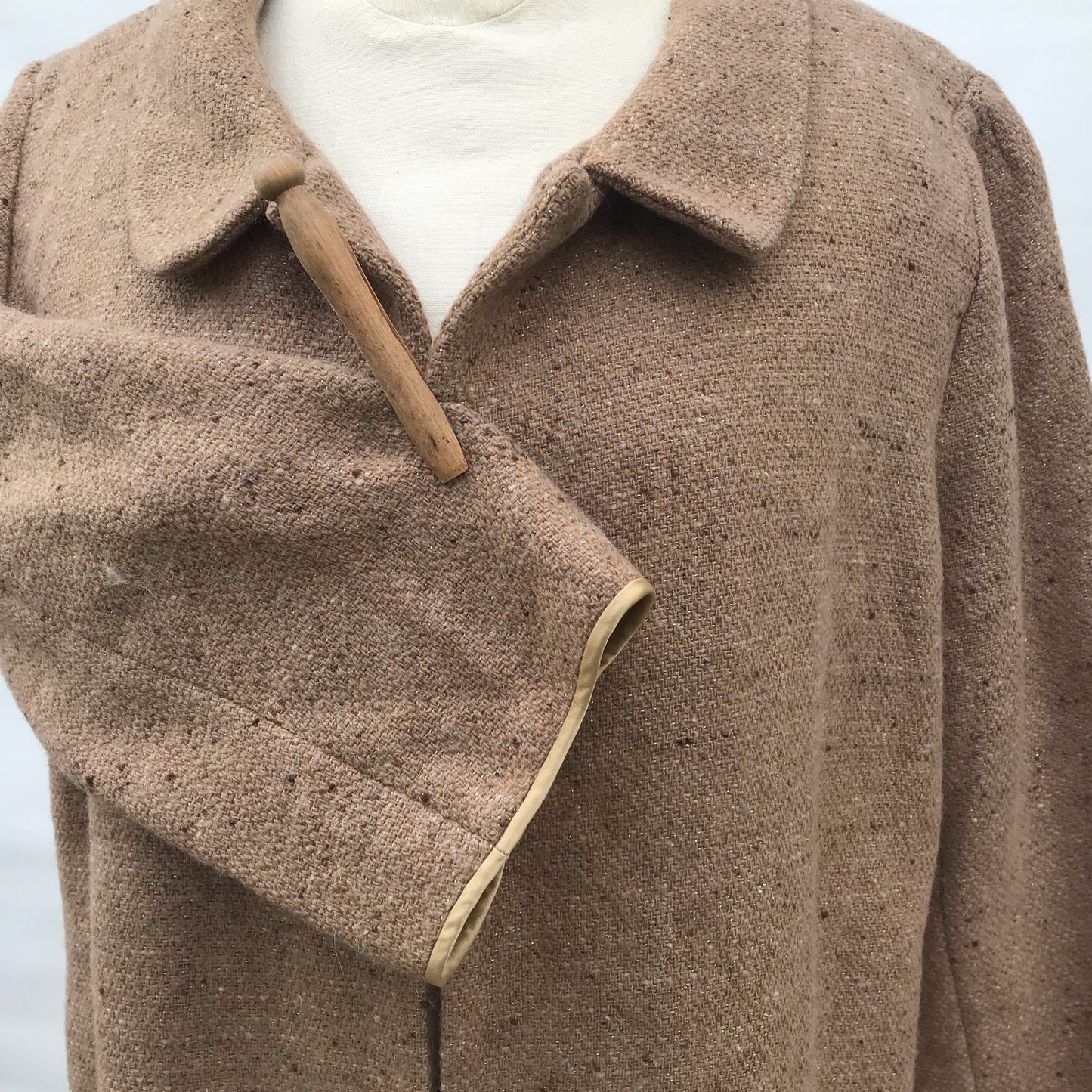 Wool Overlay Duster Coat, (Sylvia Heisel), 100% Wool, Classic Vintage