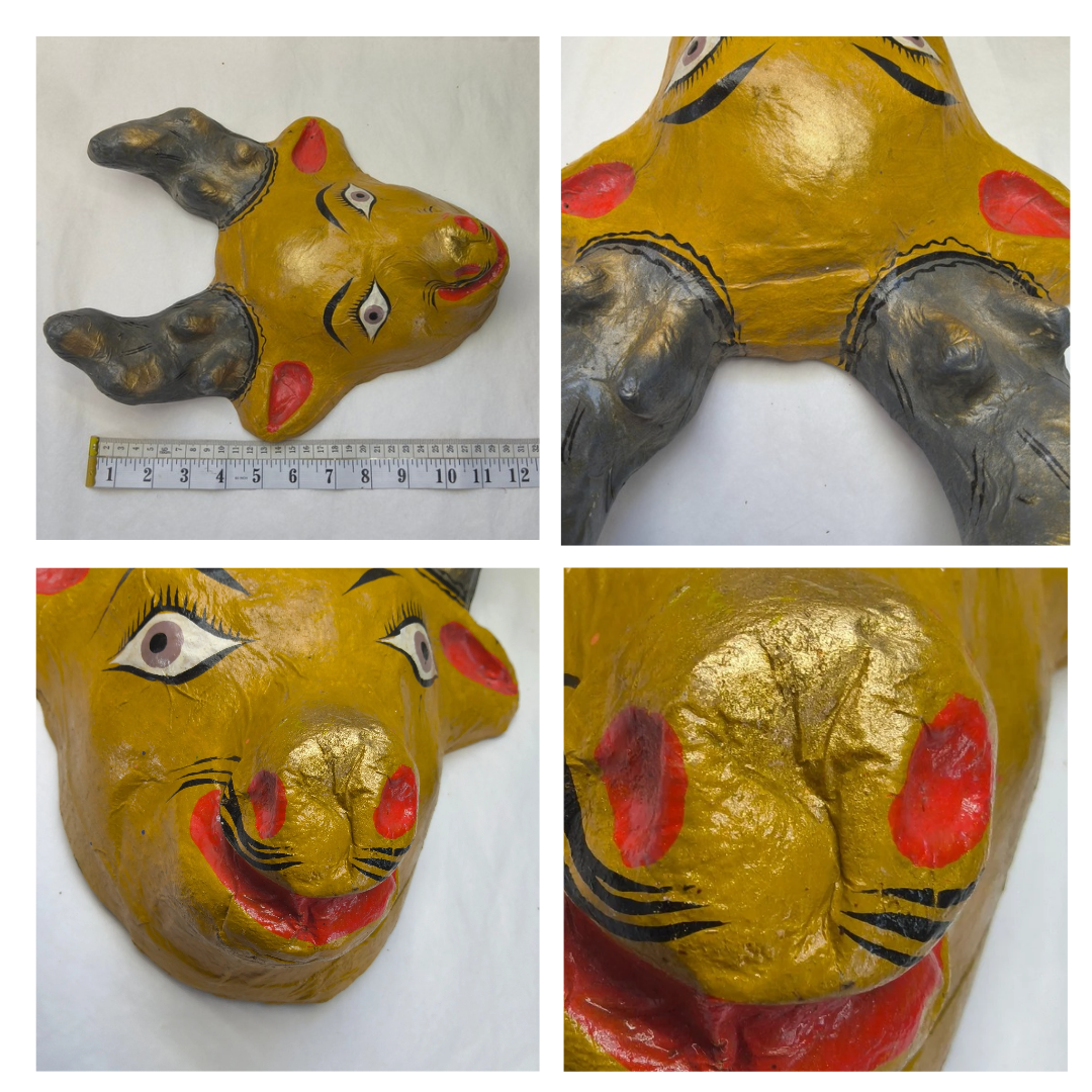 1930s Paper Mache Masks From Mexico WELL LOVED & Distressed, Lot of 5