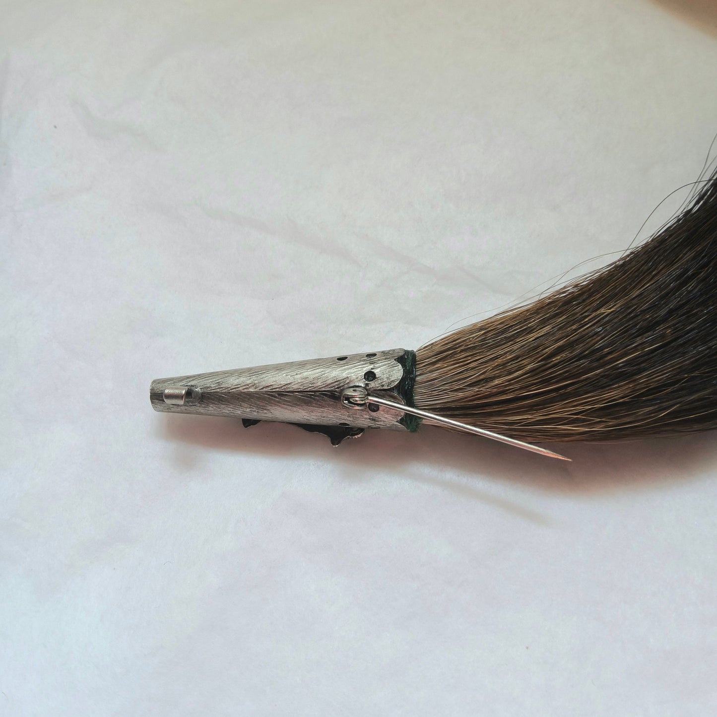 Vintage German Wild Boar Hair Pin, Hunting Hat Pin, Lapel Brooch