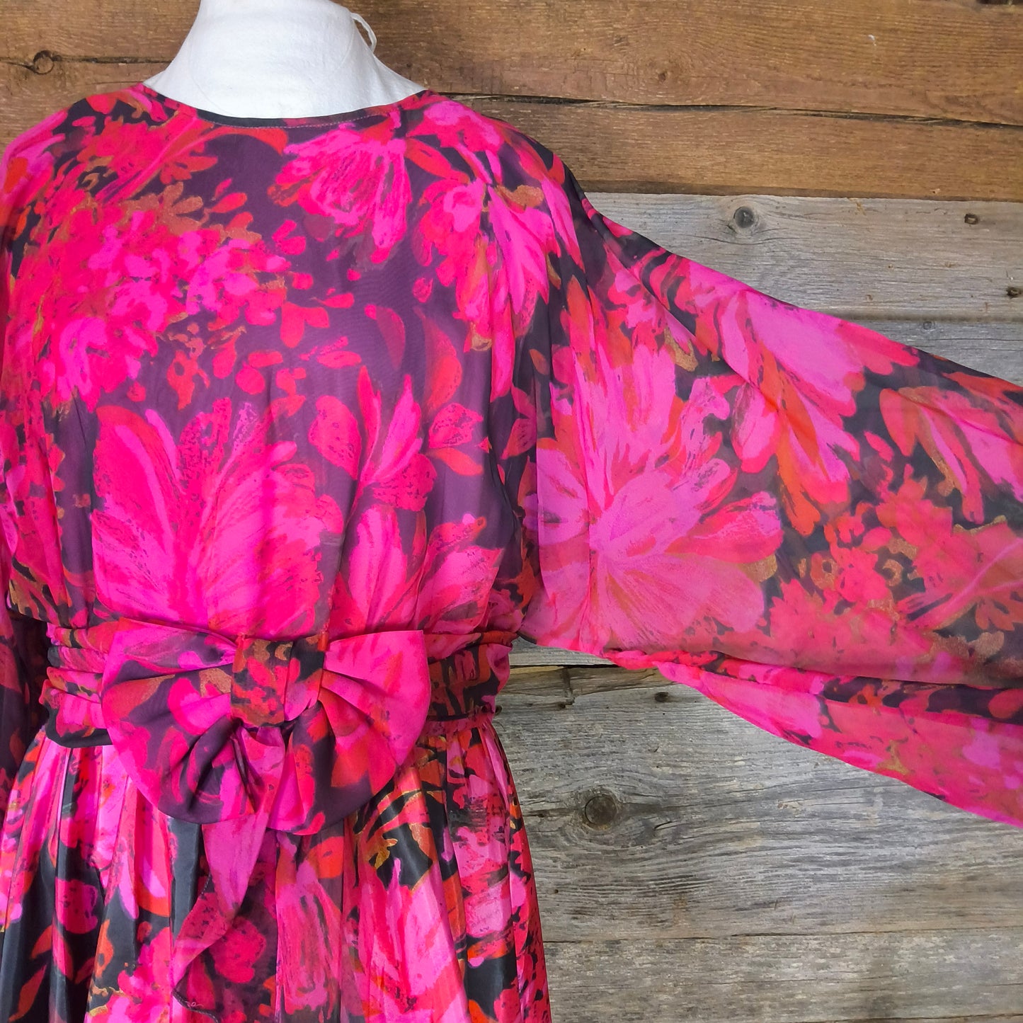 Vintage Jean Allen Floral Maxi Dress, Polyester