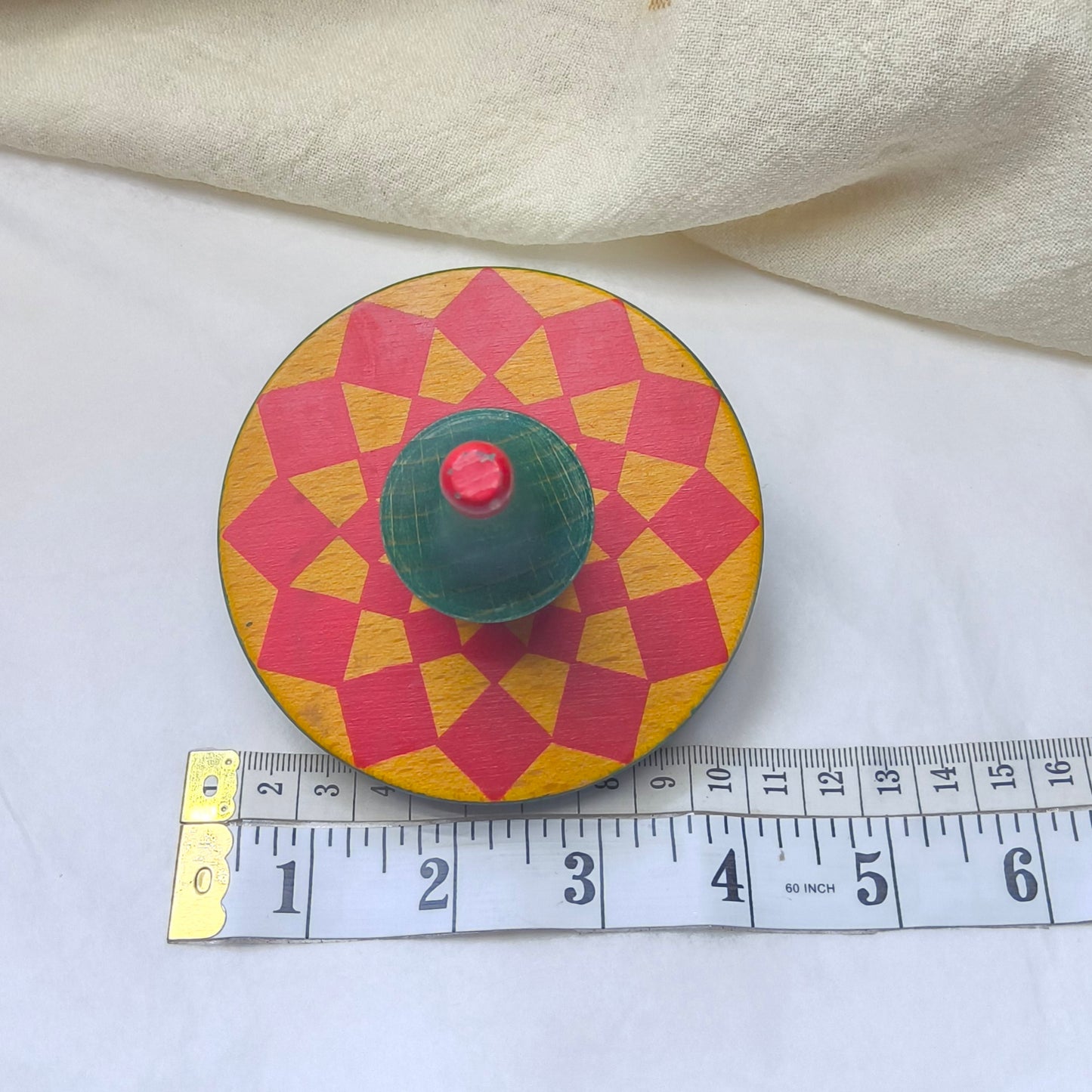 Vintage German Breitschwerdt Holzspielzeug Wooden Spinning Top, Wood Child's Toy