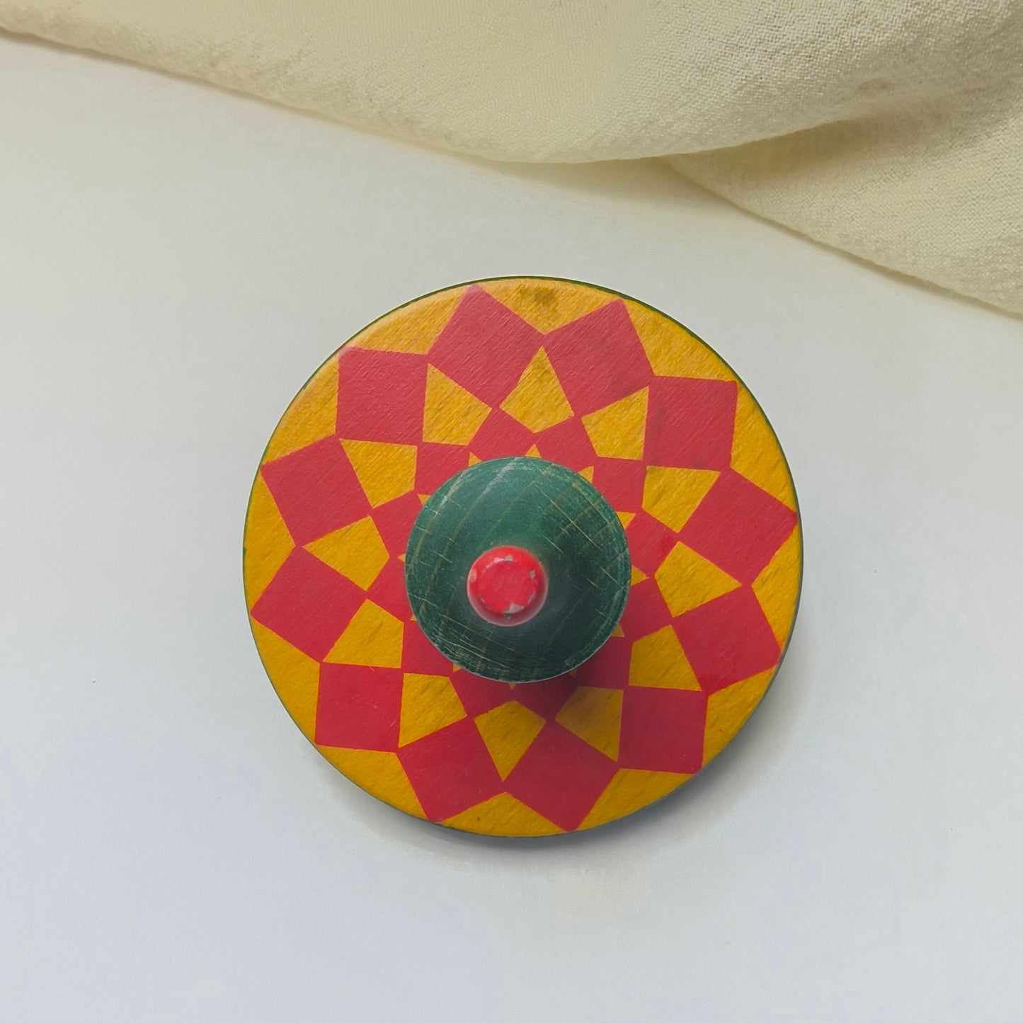 Vintage German Breitschwerdt Holzspielzeug Wooden Spinning Top, Wood Child's Toy