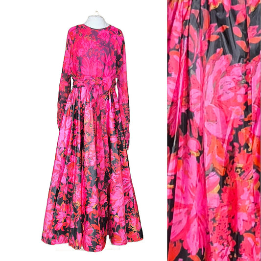 Vintage Jean Allen Floral Maxi Dress, Polyester