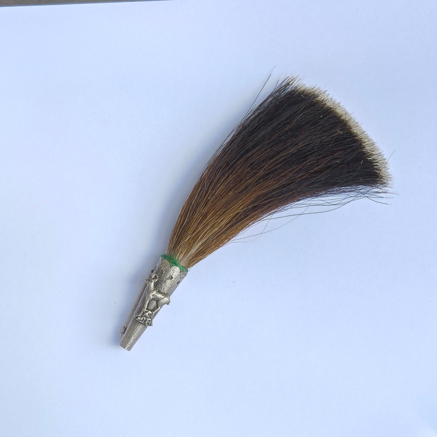 Vintage German Wild Boar Hair Pin, Hunting Hat Pin, Lapel Brooch
