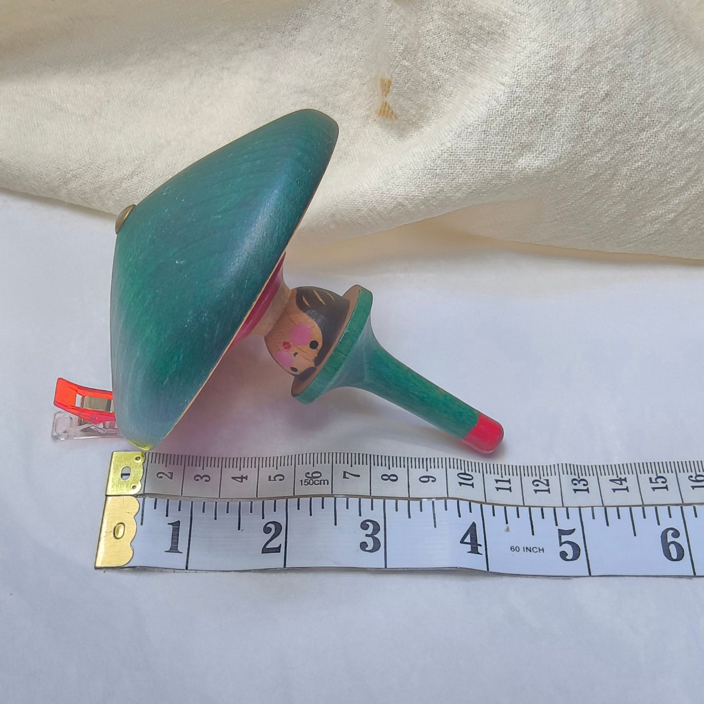 Vintage German Breitschwerdt Holzspielzeug Wooden Spinning Top, Wood Child's Toy
