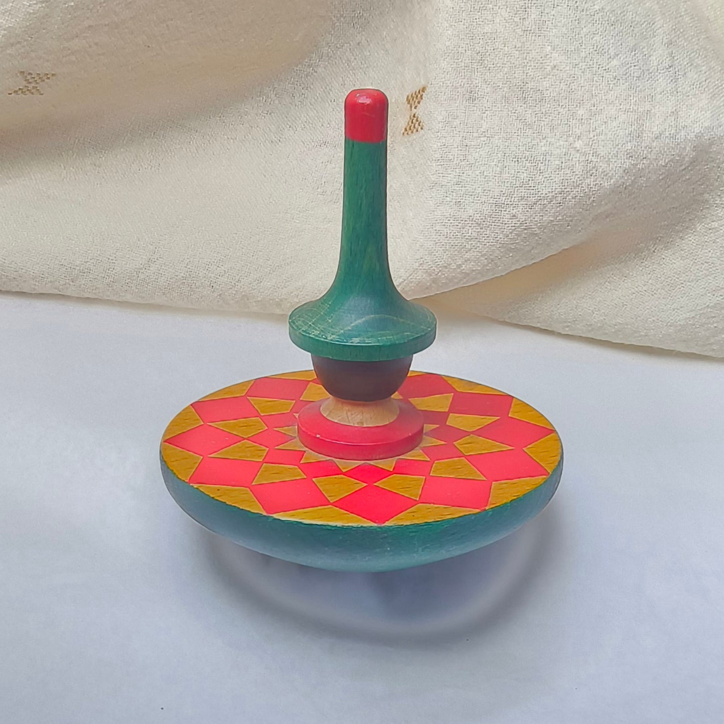 Vintage German Breitschwerdt Holzspielzeug Wooden Spinning Top, Wood Child's Toy